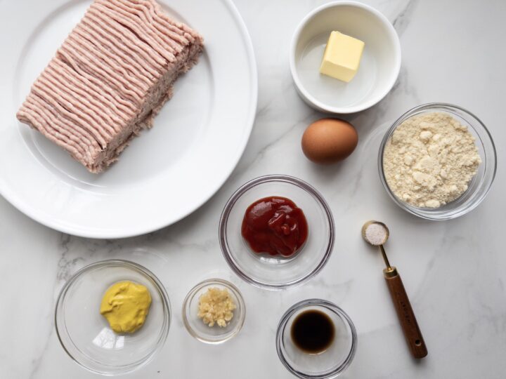 Ingredients for Gluten-Free Turkey Burgers laying on the counter