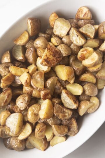 Dish full of Roasted Baby Potatoes