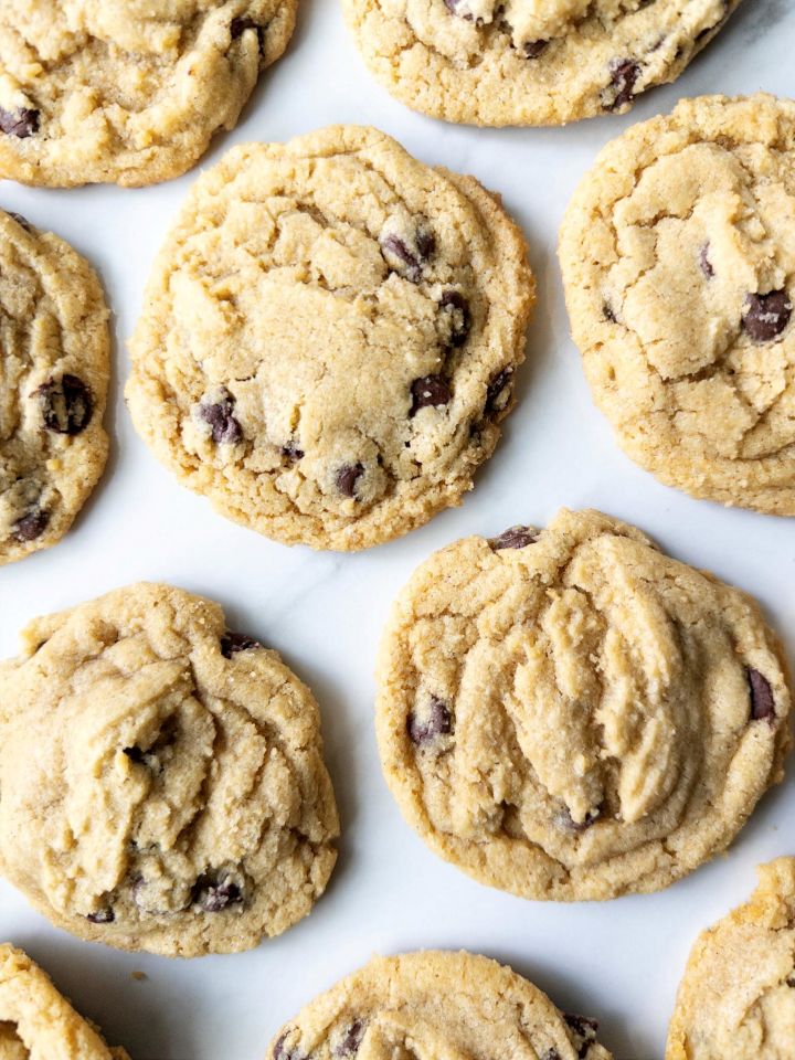 Fresh Milled Flour Chocolate Chip Cookies close up