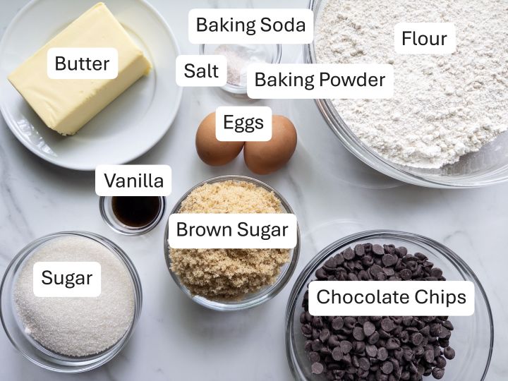 Fresh Milled Flour Chocolate Chip Cookies Ingredients